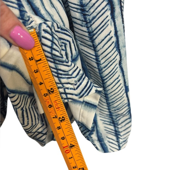 TYCHE Blue White Striped Belted Romper Size Medium - Picture 13 of 15